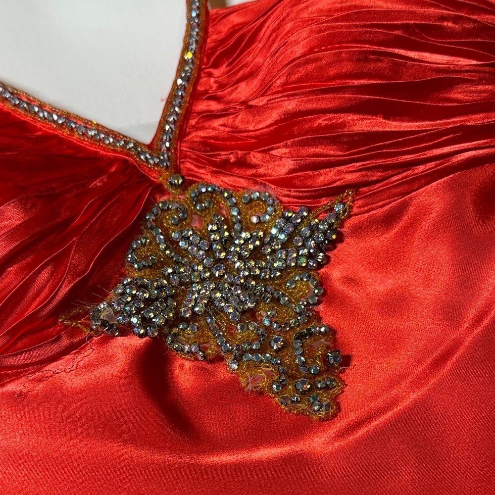 Morgan & Co. Strapless Red Gown - Picture 7 of 8